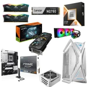 Bundle Gaming PC AMD Ryzen 9 9900X3D, ASUS Prime X870-P WiFi, GIGABYTE GeForce RTX 5090 32GB