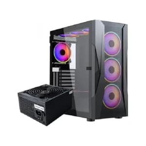 Xander Velox Gaming Case Mid Tower 4 Fan RGB Black With PSU 700W 80+