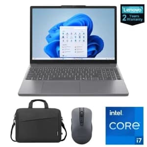 Lenovo Ideapad Slim 3 15IRH10 Laptop Intel Core i7 13620H 16GB RAM 512GB SSD Intel UHD Graphics 15.3” WUXGA, Luna Grey+ Bag, Mouse - 83K100F0ED