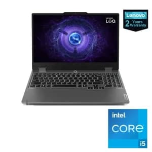 Lenovo LOQ 15IAX9 Gaming Laptop, Intel Core i5 12600HX, 16GB RAM 512GB SSD, RTX 3050 6GB, 15.6" FHD 144Hz G-SYNC Win11, Grey 2 Years - 83GS00TYED