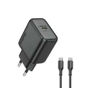 Oraimo PowerGaN 351 35W GaN Ultra Fast Compact Charger, with Type-C to Type-C Cable, Black - OCW-5351ECC