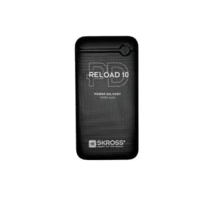 Skross Reload Wired Power Bank, 10000 mAh PD, 2 Port, Black - RELOAD10HGF
