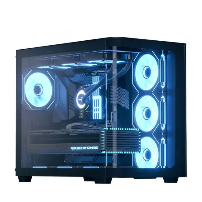 Aerocool P500C-G-BK-v1 And ARGB case with glass panels & 4 fans