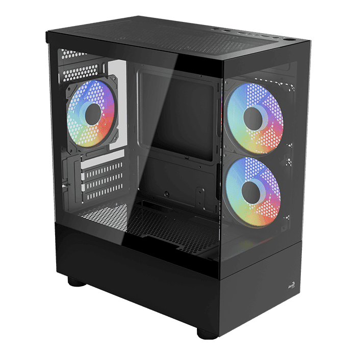 Aerocool Viewport-Mini ARGB Mini Tower PC Case with LUX 750W Power Supply (80 Plus Bronze)