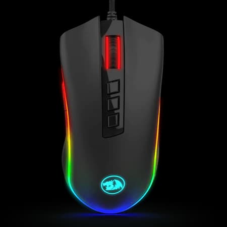 Redragon M711 COBRA Gaming Mouse with 16.8 Million RGB Color Backlit, 10,000 DPI Adjustable, Comfortable Grip, 7 Programmable Buttons