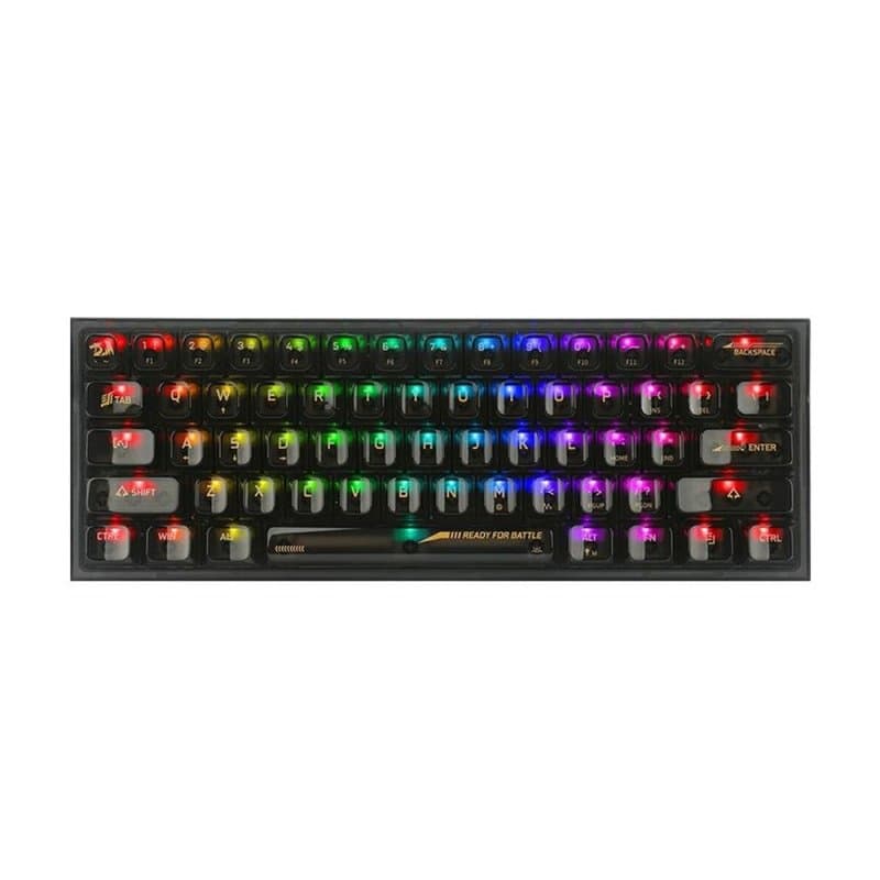 Redragon K617CTB-RGB 60% Wired RGB Gaming Keyboard, 61 Keys Compact Full-Transparent Mechanical Keyboard