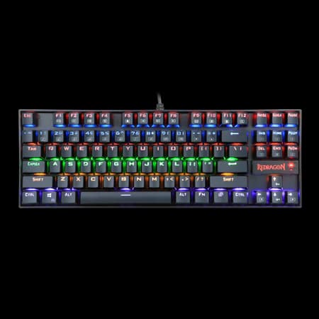 Redragon K552 KUMARA Mechanical Gaming Keyboard – Red Switches – Rainbow (Black)