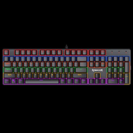Redragon K608 Valheim Rainbow Gaming Keyboard, 104 Keys NKRO Mechanical Keyboard BLUE