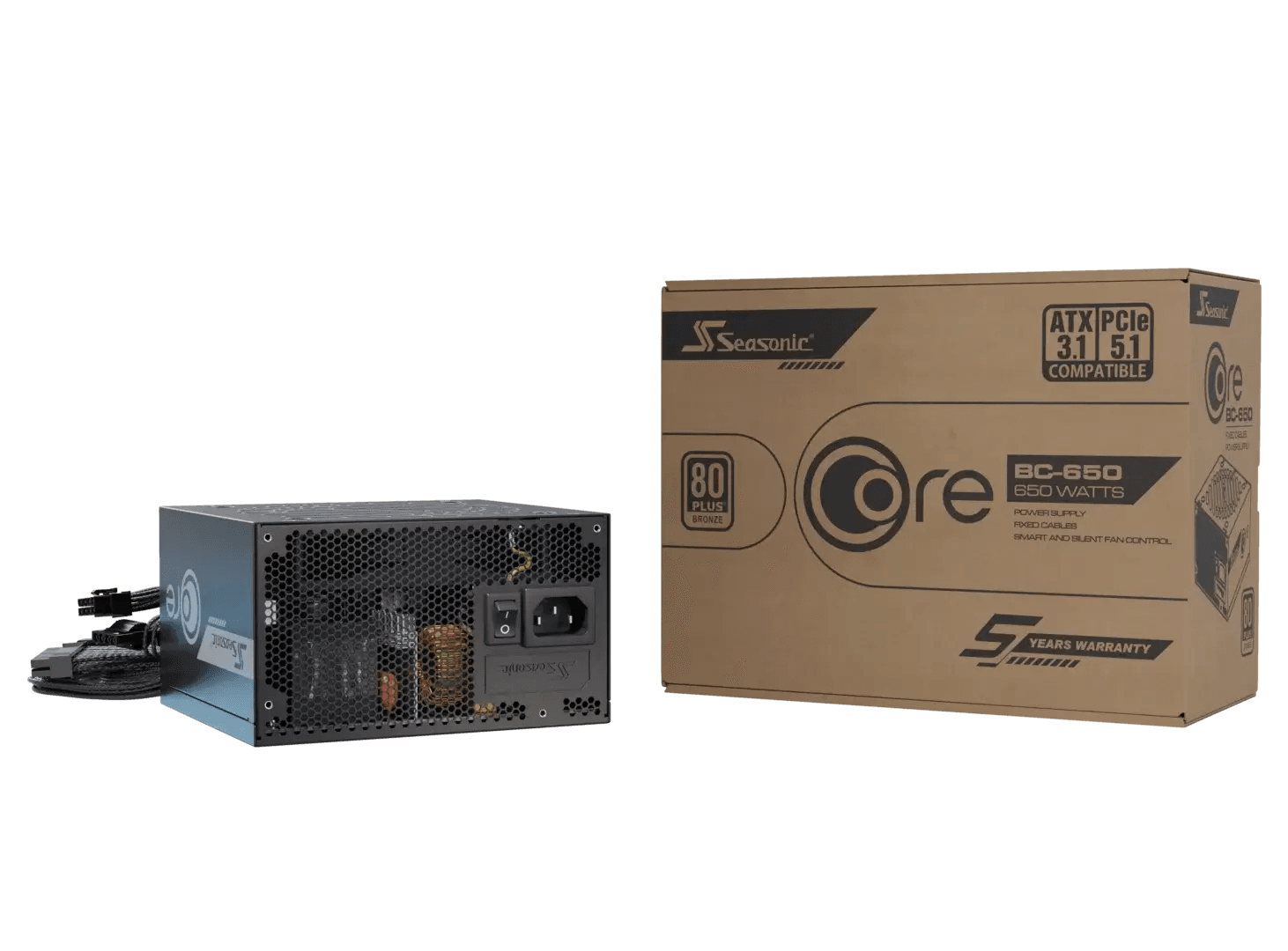 Seasonic CORE BC ATX 3.1 650 W 80 PLUS Bronze efficiency