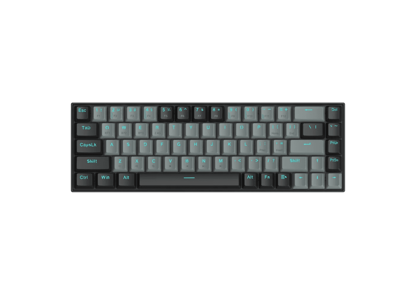 Redragon K662 Grey-Black Gwern No-Backlit Dual Mode Mechanical Keyboard