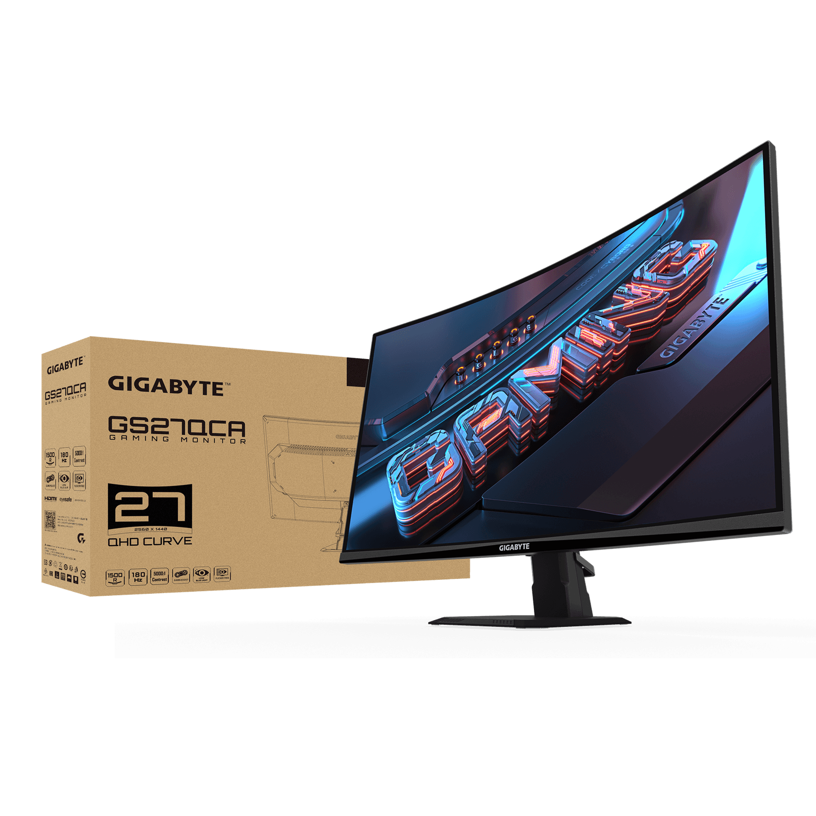 شاشة جيمنج جيجابايت GS27QCA QHD 180Hz