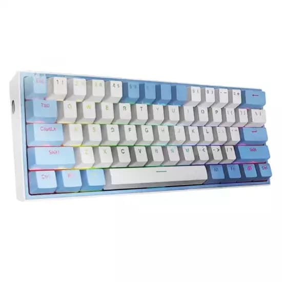 REDRAGON K617 Fizz RGB  WHITE / BLUE Mechanical Tournament Keyboard 60%