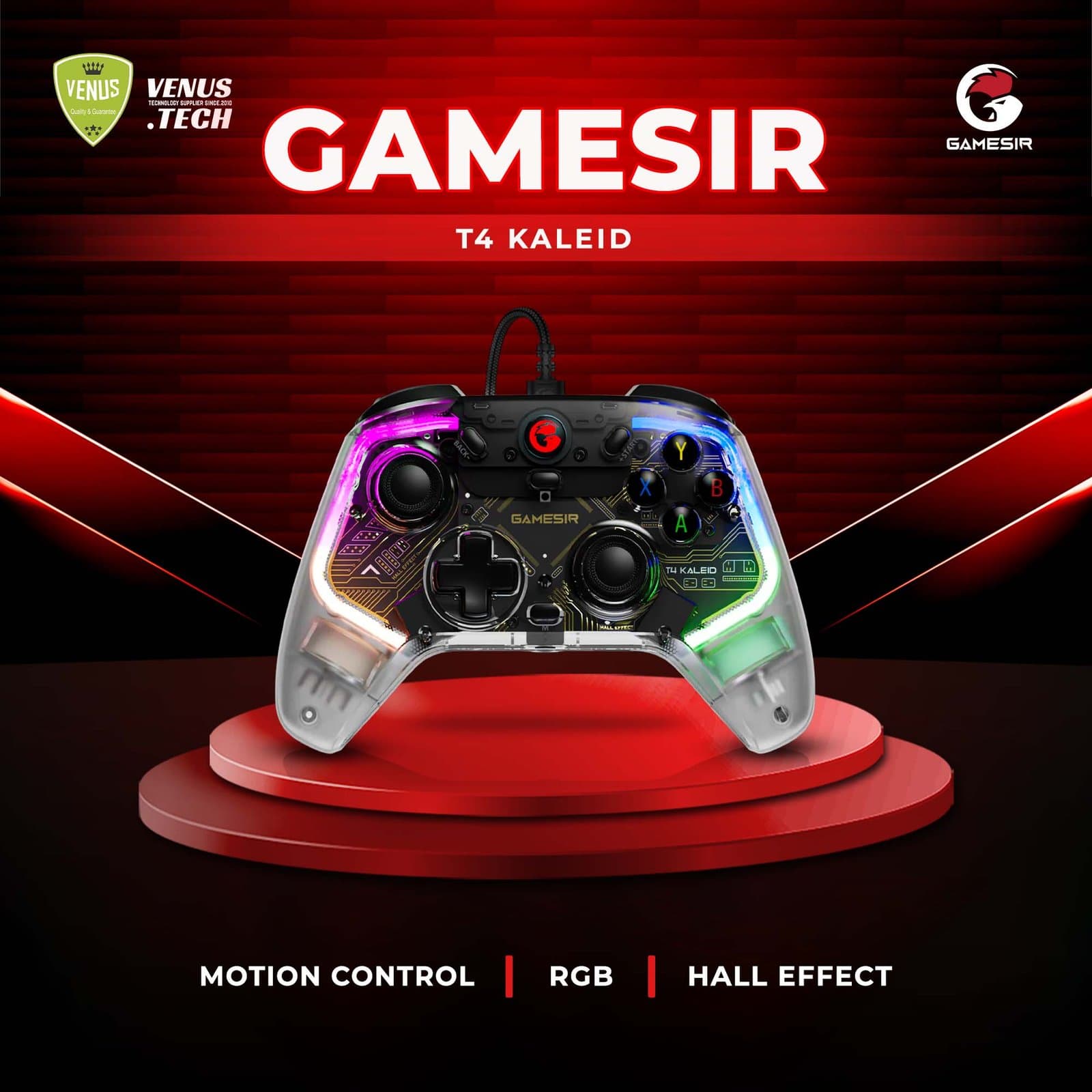 GameSir T4 Kaleid Wired Gamepad with Hall Effect for Nintendo PC Steam Android TV Box