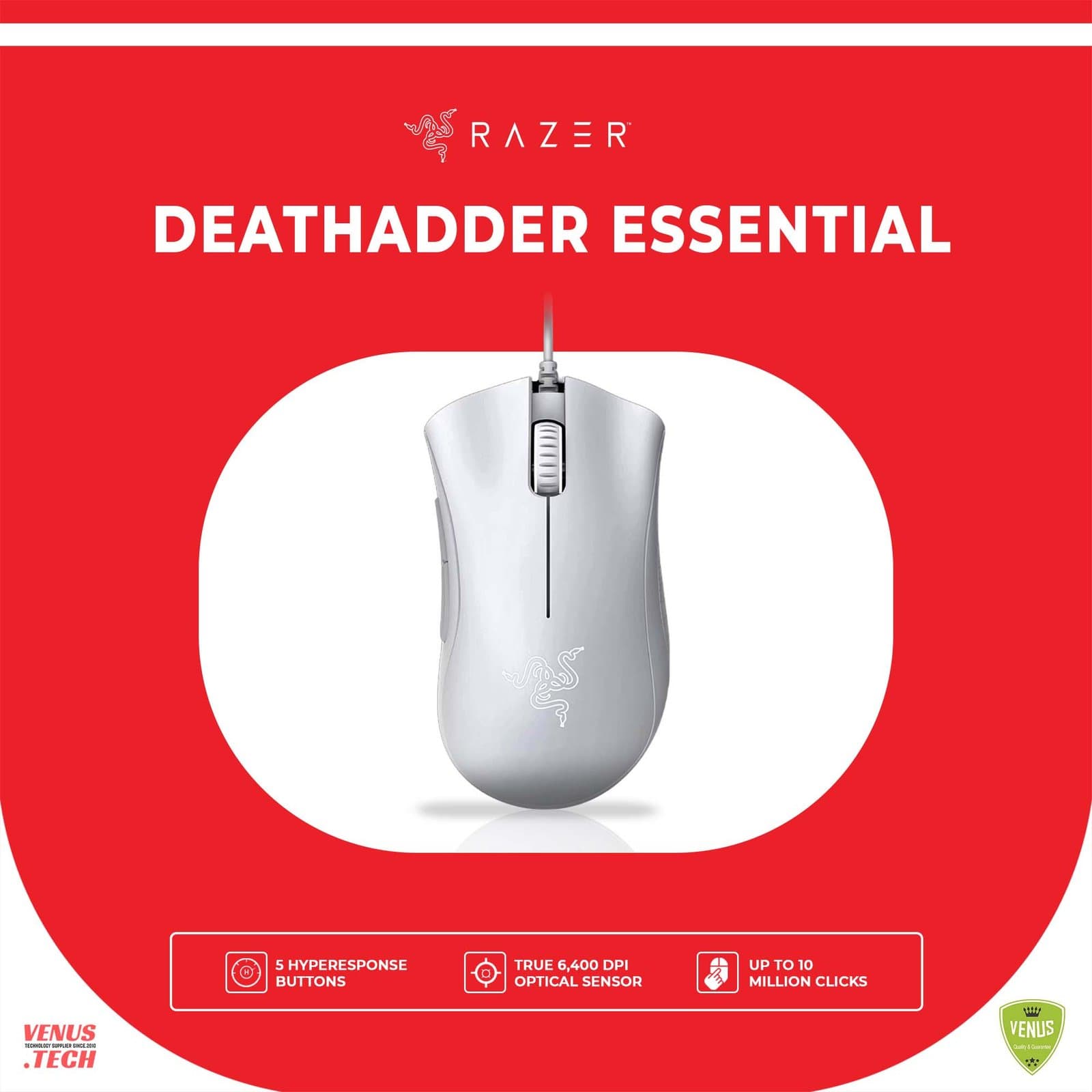 Razer DeathAdder Essential (2021) – Wired Gaming Mouse