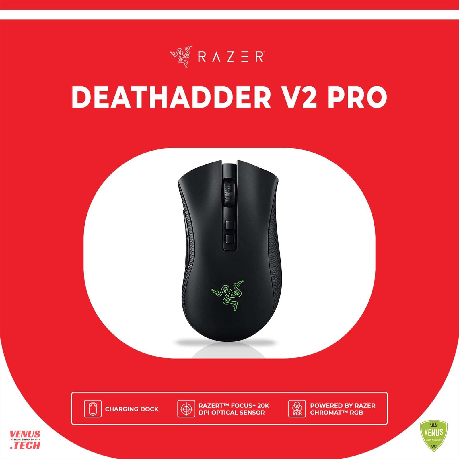 Razer Deathadder V2 Pro Ergonomic Wireless Gaming Mouse