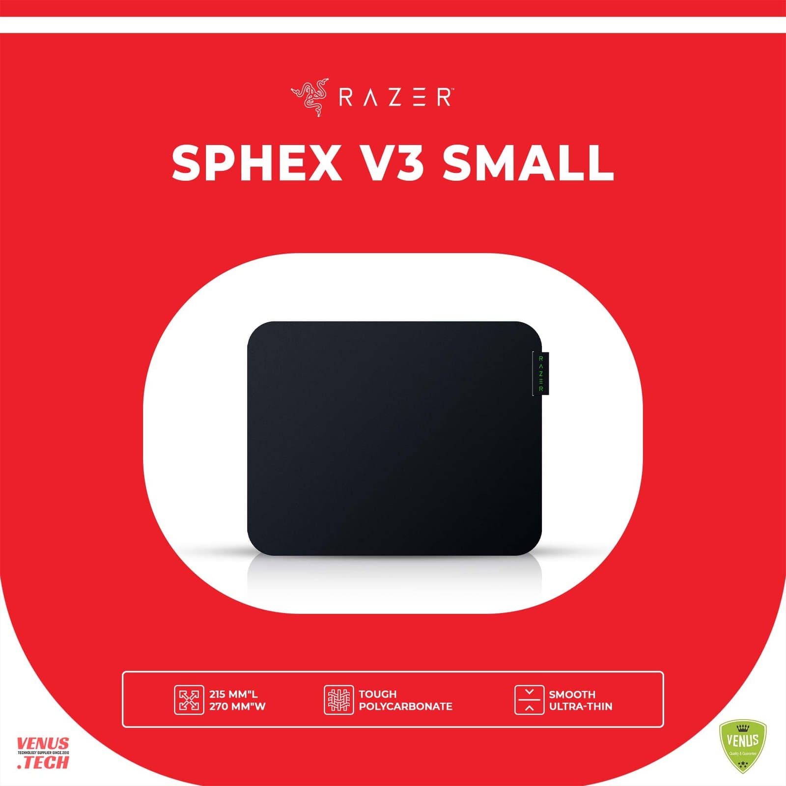 Razer Sphex V3 Small Hard Gaming Mouse Mat