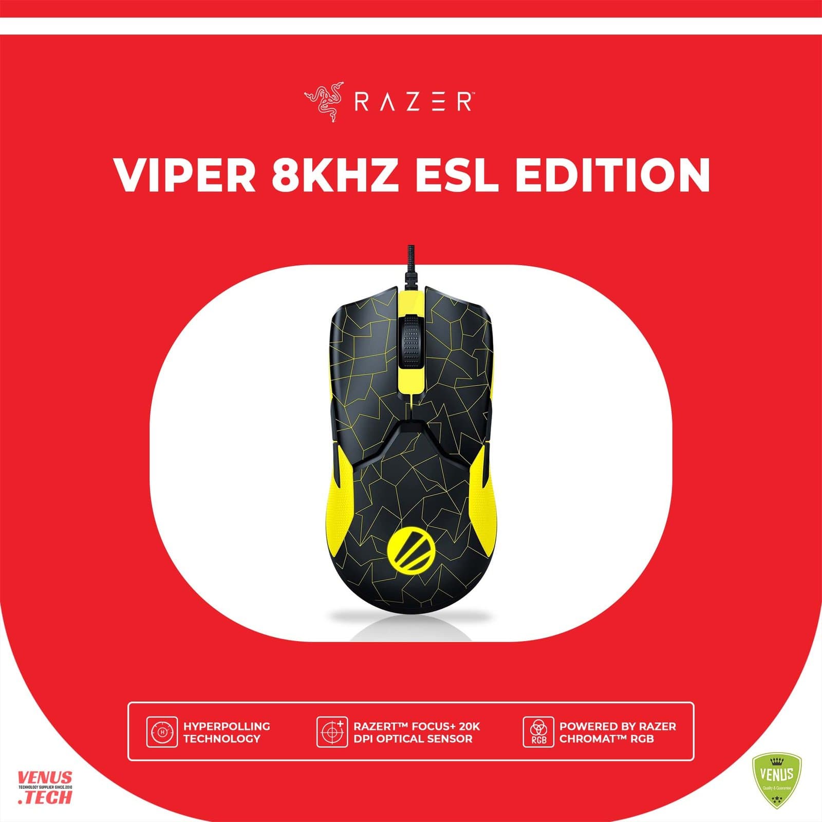 Razer Viper 8KHz Ultralight Ambidextrous Wired Gaming Mouse