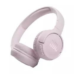 سماعة رأس لاسلكية JBL Tune 510BT فوق الأذن، صوت Pure Bass، بطارية 40 ساعة، شحن سريع، منفذ USB Type-C، توصيل متعدد النقاط، تصميم قابل للطي، مساعد صوتي - وردي (مفتوحة العلبة)