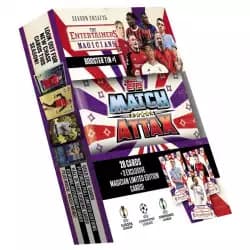 Topps Match Attax 24/25 - علبة Booster - سحرة - تحتوي على 28 بطاقة Match Attax بالإضافة إلى 3 بطاقات LE حصرية 'Magician' - فيل فودين، فلوريان فيرتز وفيني جونيور!