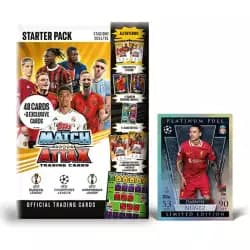 Topps Match Attax 24/25 - عبوة بداية حصرية من أمازون! 48 بطاقة Match Attax تتضمن بطاقة Platinum Pull LE مضمونة والمزيد!