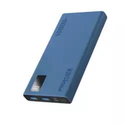 باور بانك بروميت Bolt-10Pro مدمج ذكي، مخرج مزدوج USB-A+USB-C، سعة 10000 مللي أمبير - أزرق