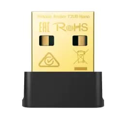 تي بي لينك محول نانو 2 في 1 واي فاي وبلوتوث USB سرعة AC600 (ارتشر T2UB Nano) - محول شبكة لاسلكي ثنائي النطاق 2.4G/5G للكمبيوتر المكتبي، بلوتوث 4.2، WPA3، يدعم ويندوز 11، 10، 8.1، 8، 7