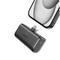 انكر نانو باور بانك، شاحن متنقل صغير مع موصل USB-C مدمج قابل للطي، بطارية 5,000 مللي امبير بقدرة 22.5 وات، لايفون 15، سامسونج S23 سيريس، Note20... (موديل A1653H11)