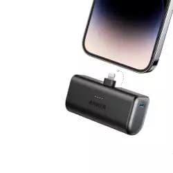 انكر باور بانك، 621 باور بانك بمدخل Lightning مدمج، شاحن محمول 5,000 مللي امبير معتمد من MFi بقدرة 12 وات، متوافق مع ايفون 14/14 برو / 14 بلس / 14 برو ماكس، ايفون 13 و 12 (موديل A1645H11) - (مفتوح العلبة)
