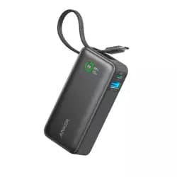 انكر نانو باور بانك، شاحن متنقل 10,000 مللي امبير مع كابل USB-C مدمج، قدرة 30 وات مع منفذ USB-C ومنفذ USB-A، متوافق مع ايفون 15/15 بلس/15... (موديل A1259H11)