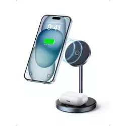 شاحن لاسلكي UGREEN 2 في 1 يدعم Magsafe للايفون 15 - موديل 90668