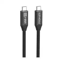 كابل بروميت USB-C، كابل USB4 فائق الدقة 8K 60Hz مع توصيل طاقة 240W، نقل بيانات سريع 40Gbps، متوافق مع Thunderbolt 4 بطول 2 متر مجدول بالنايلون لماك بوك برو، PrimeLinkC40-2M