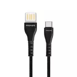 Promate Heavy-Duty High -Speed Data & Charge USB-A  To USB-C Cable 1.2M (VigoRay-C.Black)