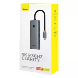 Baseus UltraJoy Series 5-Port Hib Docking Station 4K@30HZ Clarity Space Grey