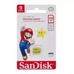 كارت ميموري سانديسك 256GB Microsdxc Uhs I لجهاز نينتندو سويتش SDSQXAO-256G-GN3ZN، أصفر
