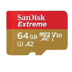 كارت ميموري سانديسك Extreme مايكرو SDXC UHS-I سعة 64GB