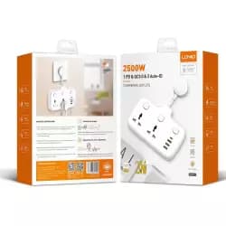 LDNIO SC2413 Universal Outlets Power Strip Tower 2 Outlet Wall Electric Plug PD 20W USB Power Cube Power socket