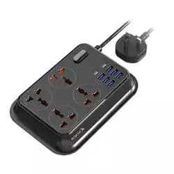 مشترك كهرباء ICONIX IC-HU2120 بـ 4 مخارج و 6 USB + 2 Type C بطول 2 متر