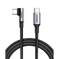 كابل يوجرين USB C إلى USB C بزاوية 90 درجة، شحن سريع 100W PD، طول 1 متر (70643)