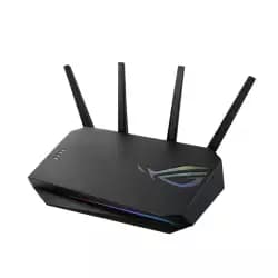 راوتر جيمنج اسوس ROG Strix AX5400 WiFi 6 (GS-AX5400) - منفذ جيمنج مخصص، VPN Fusion، حماية انترنت مجانية مدى الحياة، Instant Guard، AiMesh، Adaptive QoS، Port Forwarding، Aura RGB - أسود (مفتوح العلبة)
