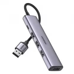 UGREEN 4 in 1 USB 3.0 Hub, 3x USB 3.0 Ports Gray | 20805