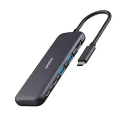 هاب انكر 332 USB-C، 5 في 1 بمنفذ USB-C مع مخرج 4K HDMI وشحن طاقة 100 وات، أسود | A8355H11