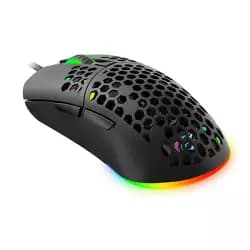 ماوس جيمنج هافيت Gamenote MS1036 سلكي بإضاءة RGB قابلة للبرمجة، أسود