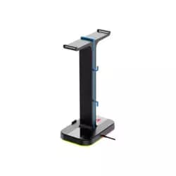 ستاند سماعة جيمنج Havit TH650 RGB مزدوج بـ 2 منفذ USB أسود