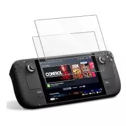 واقي شاشة JETech لجهاز ستيم ديك OLED مقاس 7.4 بوصة (2023) وستيم ديك 7 بوصة (2021 و 2022)، زجاج مقسى 9H، مقاوم للخدش وشفاف، عبوة من 2