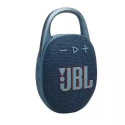 سماعة بلوتوث JBL Clip 5 محمولة، مقاومة للماء والأتربة، مشبك مدمج، حتى 12 ساعة تشغيل، مصنوعة من مواد معاد تدويرها (أزرق)