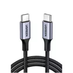 كابل يوجرين USB-C بهيكل ألومنيوم ومغلف بالقماش 1 متر (70427) - أسود