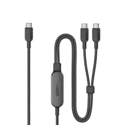 انكر كابل 2 في 1 USB-C إلى USB-C بطول 4 قدم 140 وات - اسود | A8895H11