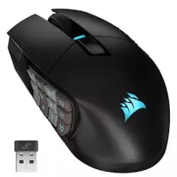 كورسير SCIMITAR ELITE لاسلكي ماوس جيمنج MMO – 26,000 DPI – 16 زر قابل للبرمجة – بطارية تصل لـ 150 ساعة – متوافق مع iCUE – للكمبيوتر، PS5، PS4، Xbox – أسود