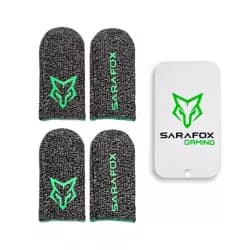 جوانتي أصابع للجيمنج Sarafox V9 عدد 4 قطع، قماش غير قابل للانزلاق وحساسية عالية للموبايل