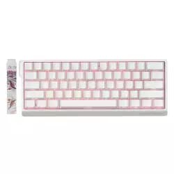 كيبورد ميكانيكي جيمنج احترافي Madlions MAD 60 HE بدون RGB - سويتشات Amber Pro مغناطيسية - أبيض